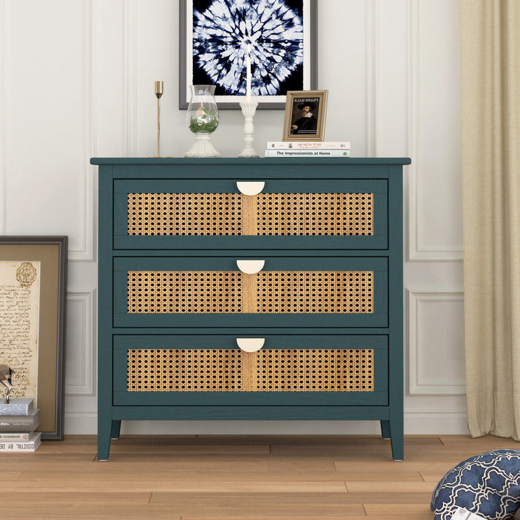 Bay Isle Home 3 Drawer rattan,American Furniture